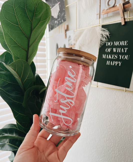 Personalized Name Beer Can Glass